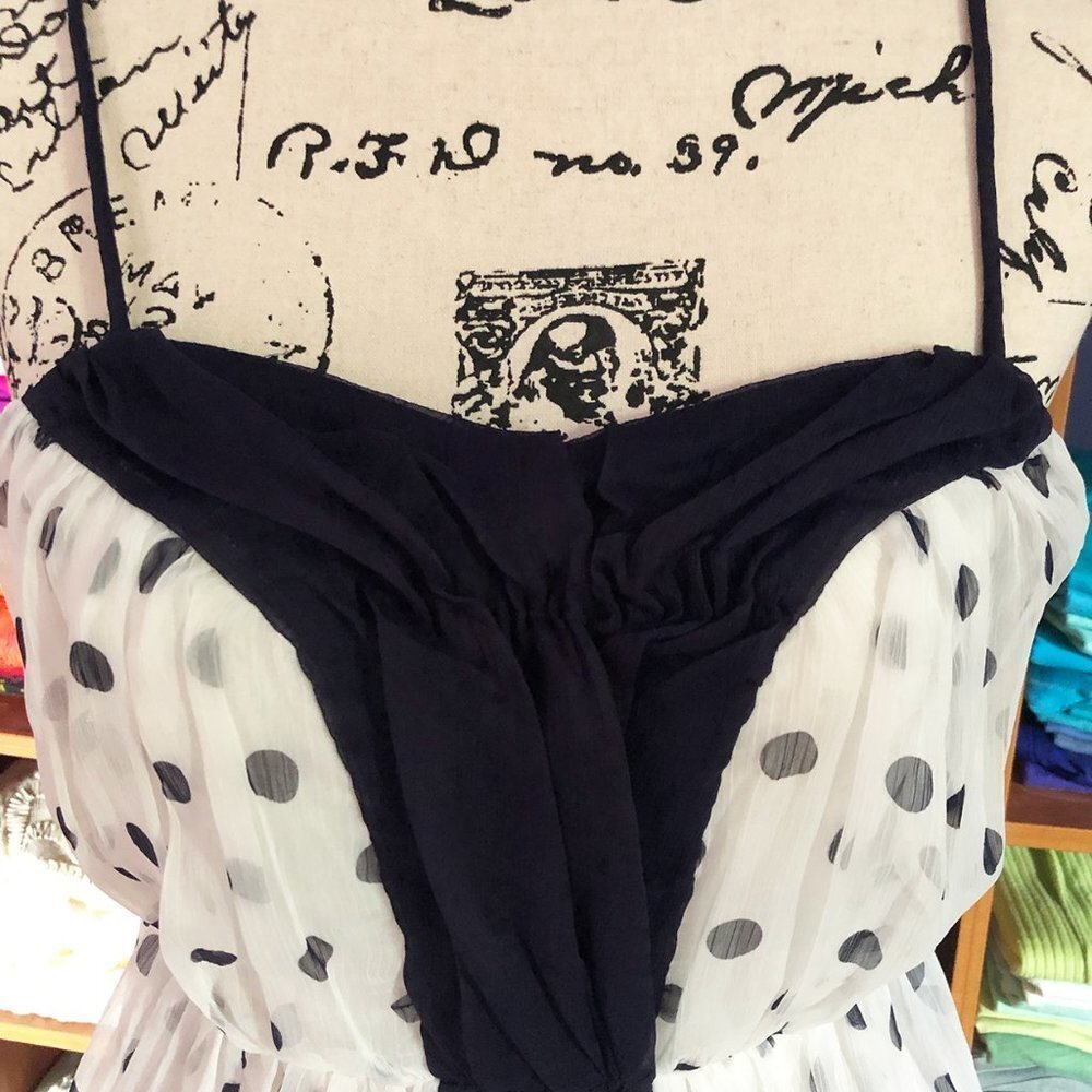 Anthropologie Girls From Savoy Bright Forecast Polka Dot Tank - Picture 6 of 7
